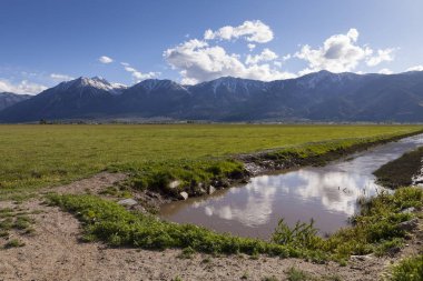 Irrigation Ditch in Carson Valley, Nevada clipart