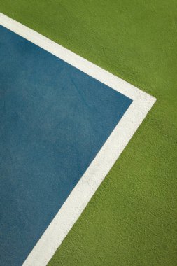 Tenis Kortu çizgileri ve renkli işaretleri arka plan.