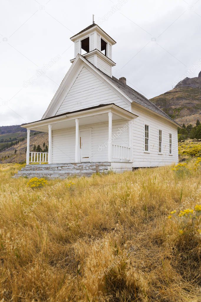 Old School House or Church in field near Summer Lake Oregon