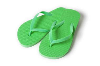 Beyaz arka plan üzerinde izole sandalet flop flip