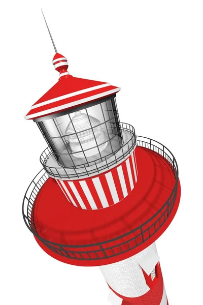 3D-Illustration eines auf weißem Hintergrund isolierten Leuchtturms — Stockfoto