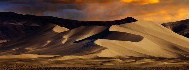 Sand dune in the desert. Sand Mountain is located near Fallon, Nevada and is an off road vehicle recreation area. clipart
