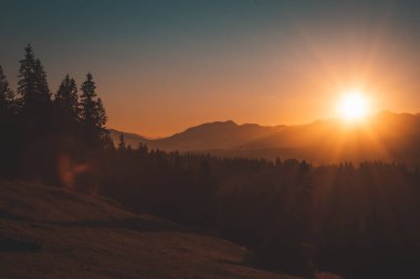 Polonya Tatra Dağlarının manzarası