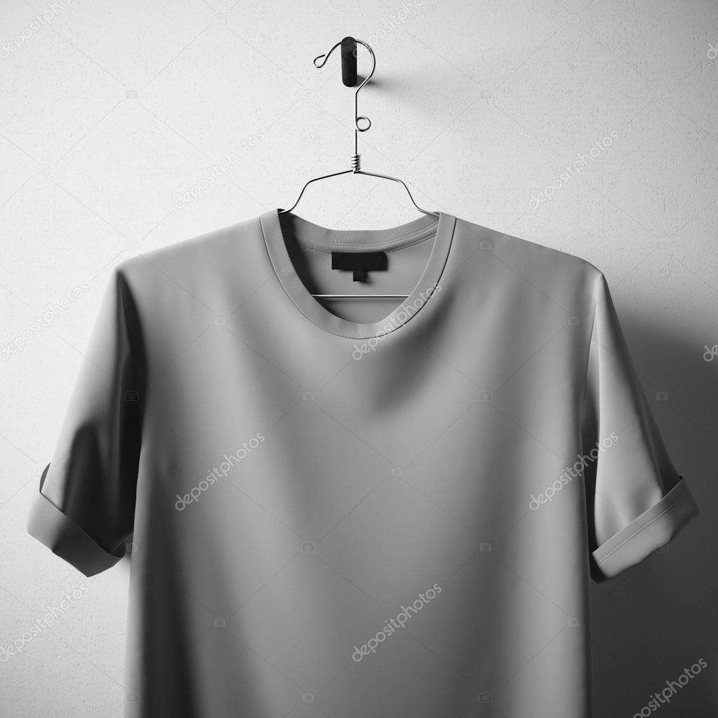 Download Closeup Blank Gray Cotton Tshirt Hanging Center White Concrete Empty Wall Background Mockup Highly Detailed Texture Materials Clear Label Space For Business Message Square 3d Rendering Stock Photo Image By C Kantver 124902650