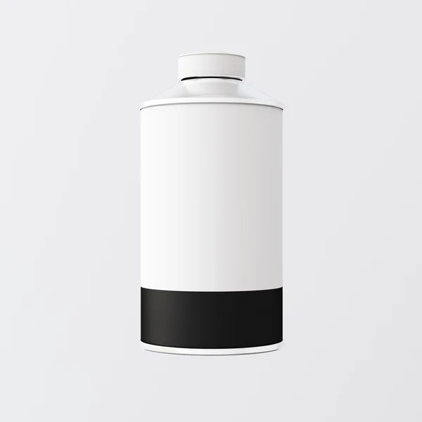 White Black Color Metal Jar — Stock Photo, Image