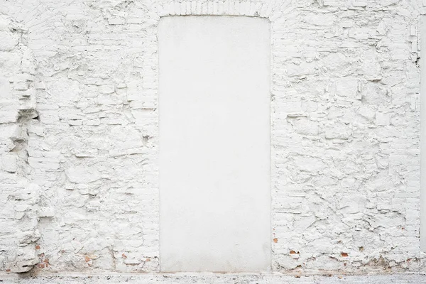 Mur de briques peintes en blanc — Photo