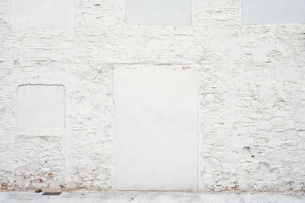 Pared de ladrillo pintado blanco —  Fotos de Stock