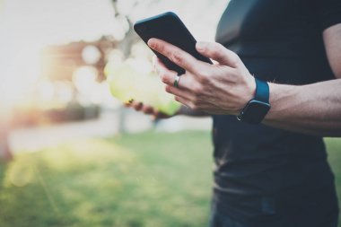Yakılan kalori smartphone cep telefonu ile kontrol atlet 