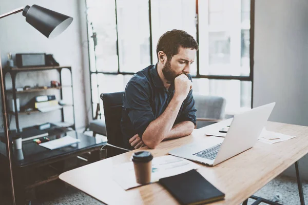 Bearded pensive Businessman — Stock Photo, Image