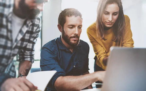 Coworkers sitting at meeting — Stock Photo, Image