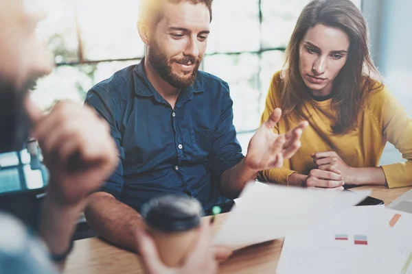 Teamwork process at office. — Stock Photo, Image