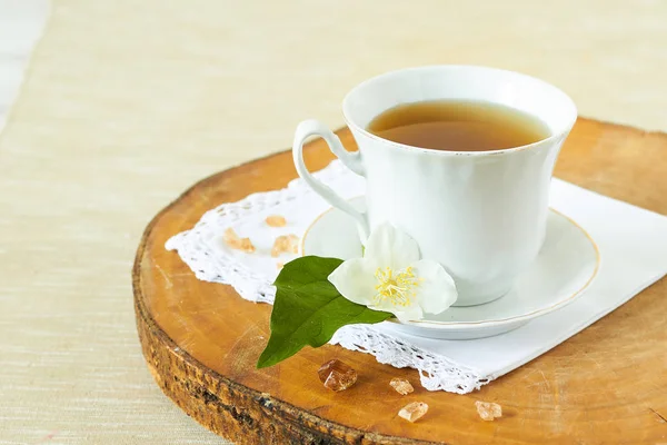 Remédio alternativo, chá de jasmim — Fotografia de Stock