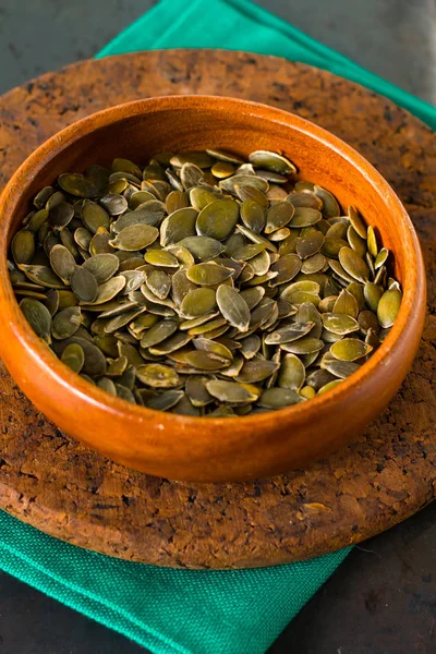 Pumpkin seeds, close up — Stock Photo, Image