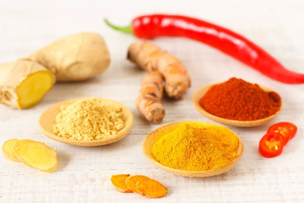 Oriental colorful mix of fresh and dry spices — Stock Photo, Image