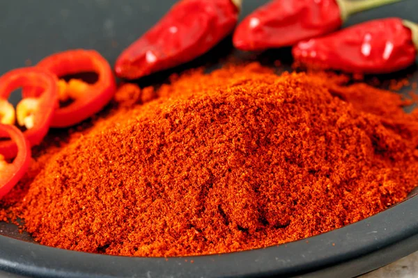 Oriental colorful mix of fresh and dry chilli pepper — Stock Photo, Image