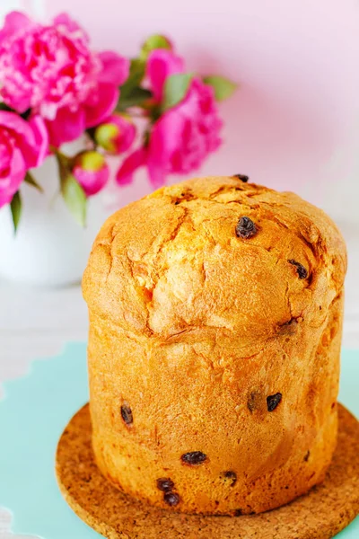 Panettone. traditioneller italienischer Festkuchen — Stockfoto