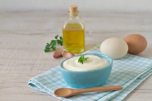 Zelfgemaakte mayonaise saus — Stockfoto