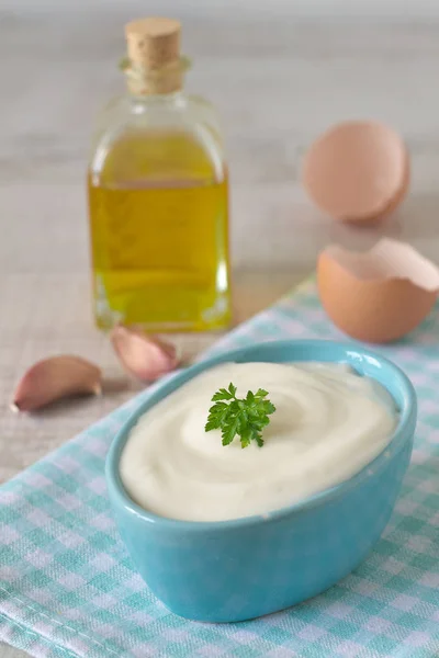 Zelfgemaakte mayonaise saus — Stockfoto