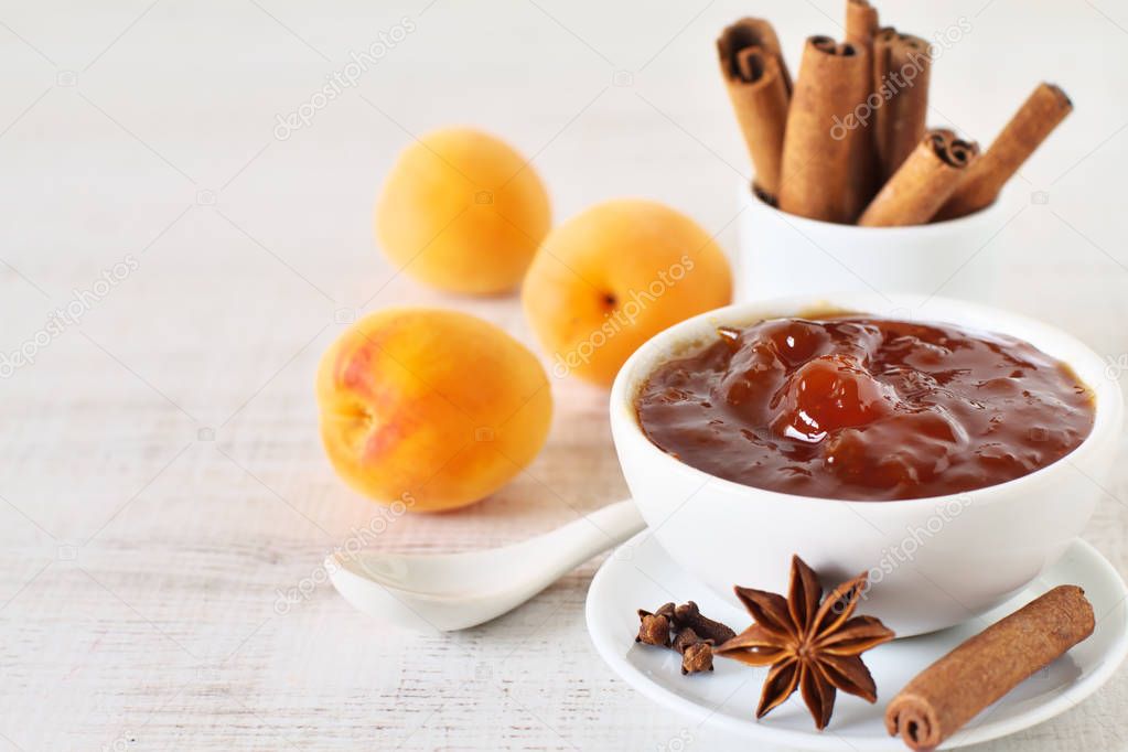Fresh made apricot jam 