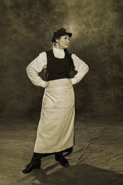Russian woman janitor of the 19th century