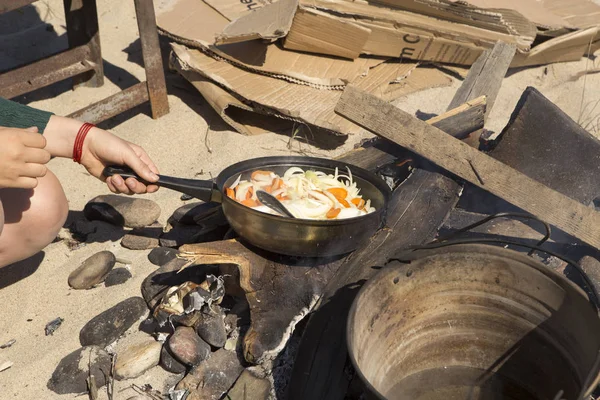 Cooking at the stake. — Stock Photo, Image