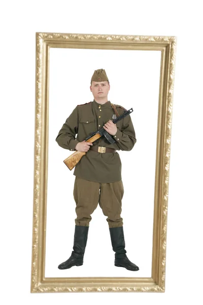 Ein Soldat der Sowjetarmee — Stockfoto