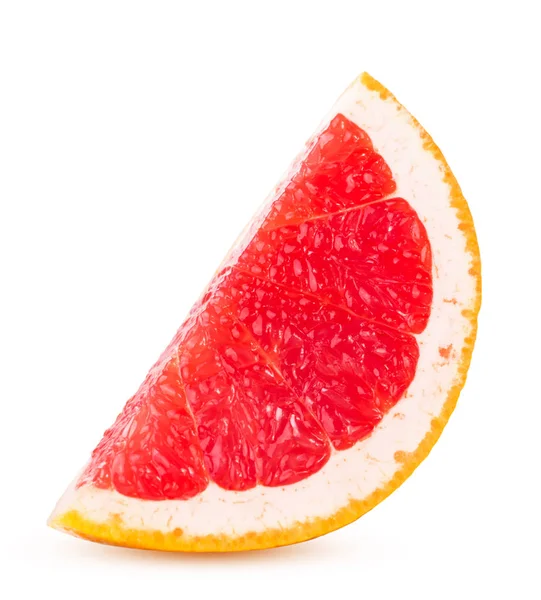 Skiva grapefrukt citrus frukt färsk och saftiga isolerad på vit — Stockfoto