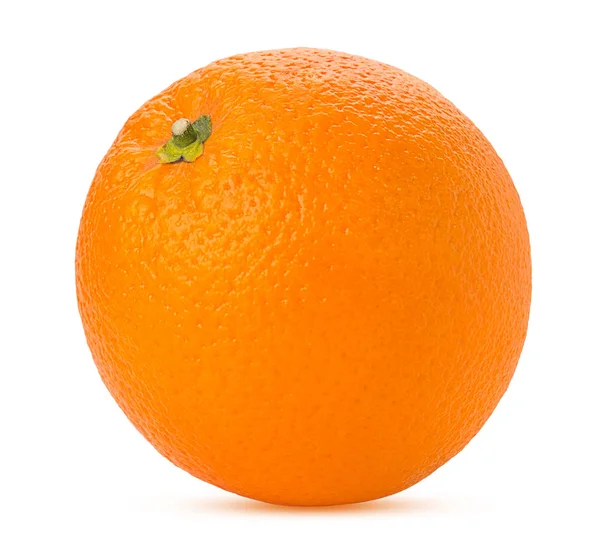 Fruta naranja entera aislada en blanco fresco y jugoso — Foto de Stock