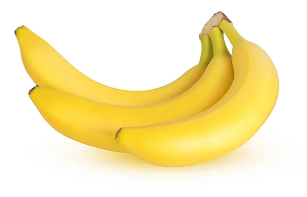 Bos Van Bananen Geïsoleerd Een Witte Achtergrond Uitknippad — Stockfoto