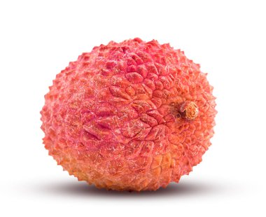 Beyaz arka plan üzerinde izole lichee egzotik meyve