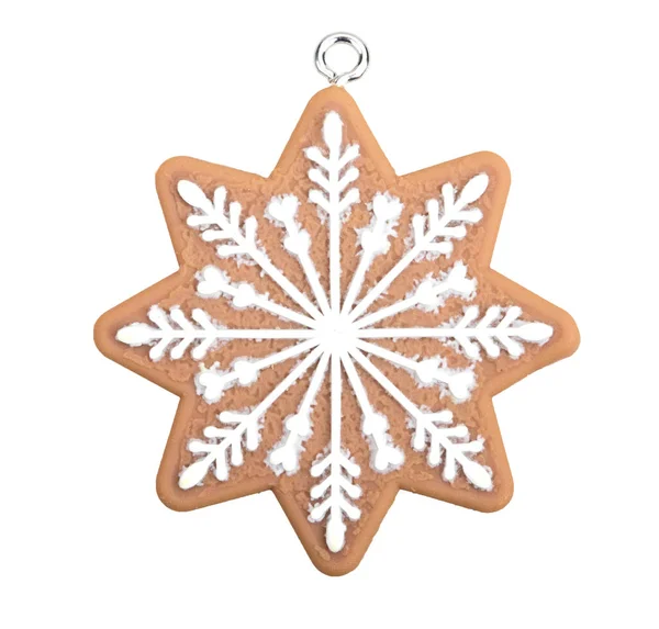 白い背景に分離されたクリスマス ツリーのクッキー — ストック写真