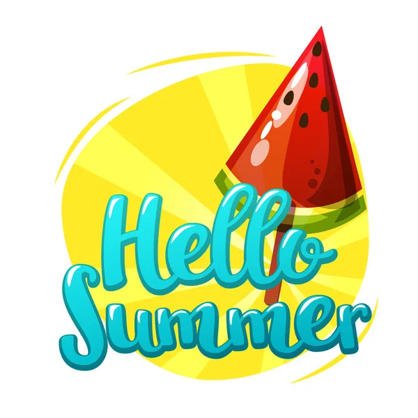 Sorvete cartão de verão — Vetor de Stock