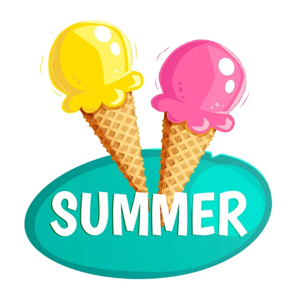 Eis-Sommer-Karte — Stockvektor