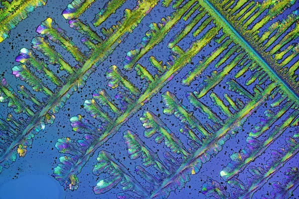 Micro cristales coloridos en luz polarizada —  Fotos de Stock