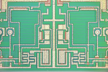Aşırı yakın çekim silikon mikro çip