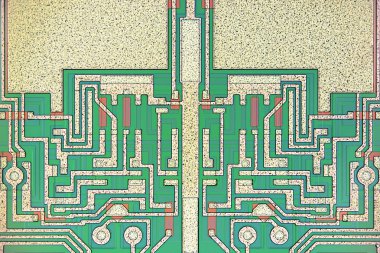 Aşırı yakın çekim silikon mikro çip