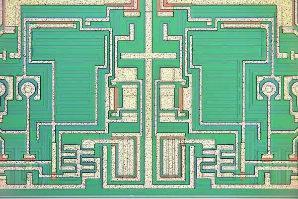 Extreme close-up van siliconen-micro-chip — Stockfoto
