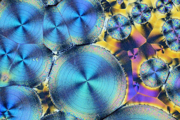カラフルなマイクロ結晶偏光 — ストック写真