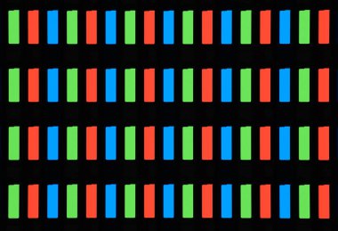 Mobil bir LCD ekranın aşırı yakınlaşması