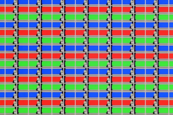 Primer plano extremo de una pantalla LCD móvil —  Fotos de Stock