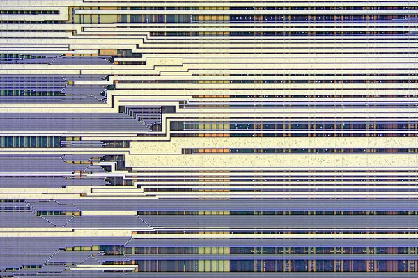 Extrême gros plan de puce microprocesseur de silicium — Photo