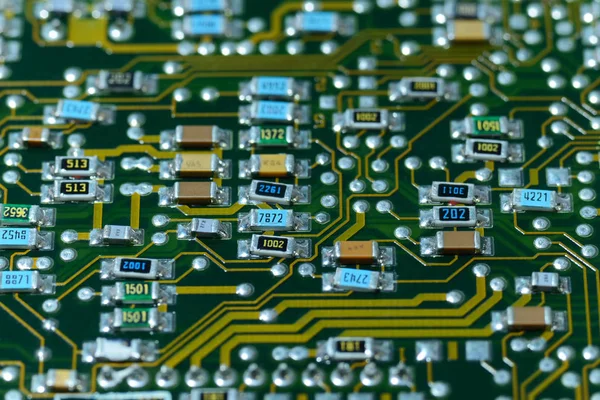 Close up of electronic circuit board. — Stock Photo, Image