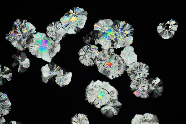 Colorful micro crystals in polarized light