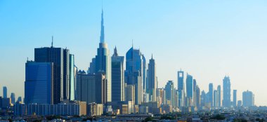 Panoramik Dubai Dünya Ticaret Merkezi'nin gökdelenler