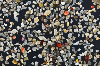 Mercan kum tanelerinin aşırı yakın çekim