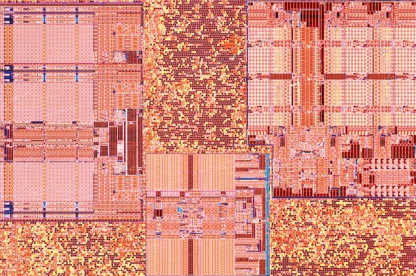 Крайний Крупный План Кремниевого Микропроцессора — стоковое фото