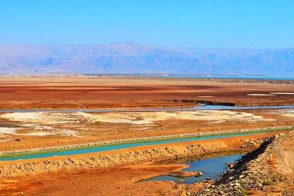 Висушений Мертве Море Пустеля Негев Ізраїль — стокове фото