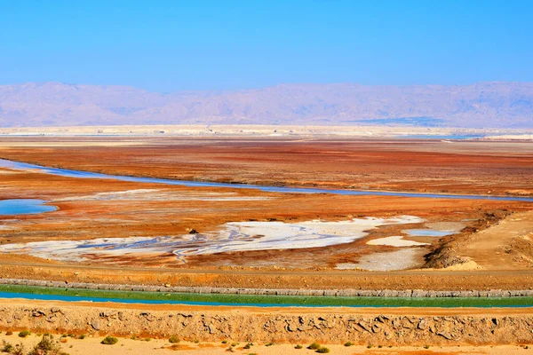 Висушений Мертве Море Пустеля Негев Ізраїль — стокове фото
