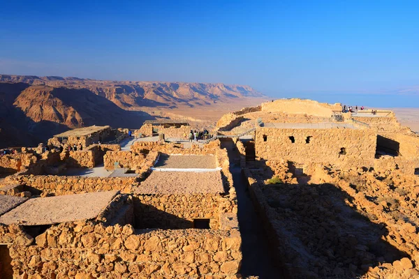 Крепость Масада Пустыне Иудея Израиль — стоковое фото