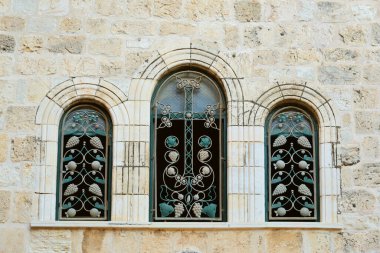 Kudüs, İsrail 'deki Kutsal Mezar Kilisesi' nin Detayları.